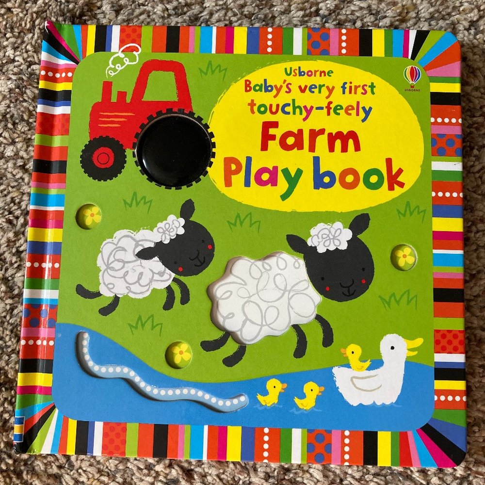 Baby's Very First Touchy-Feely Farm Playbook USBORNE - VERY GOOD
